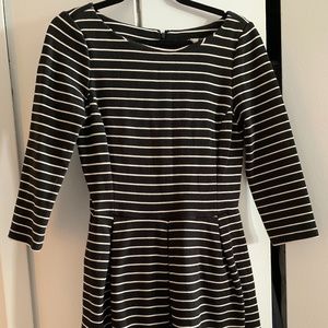 Banana Republic Black and White Striped Dress